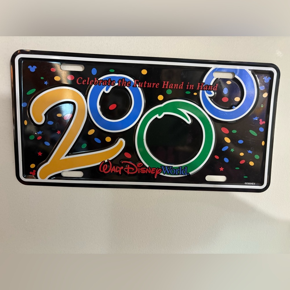 Disney Colorful 2000 License Plate